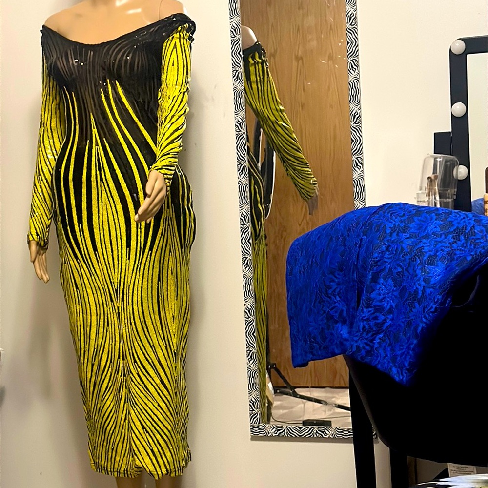Yellow Long sleeves dress